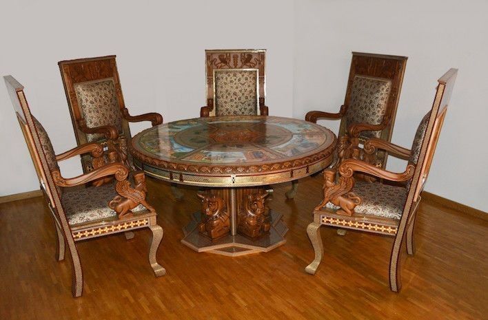 Komposition aus persischer Miniaturmalerei und Intarsien Persische Miniaturmalerei kaufen